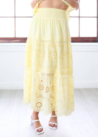 Loveshackfancy - Miloti Eyelet Lace Maxi Skirt