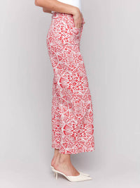 Charlie B - Printed Cotton Flare Pants
