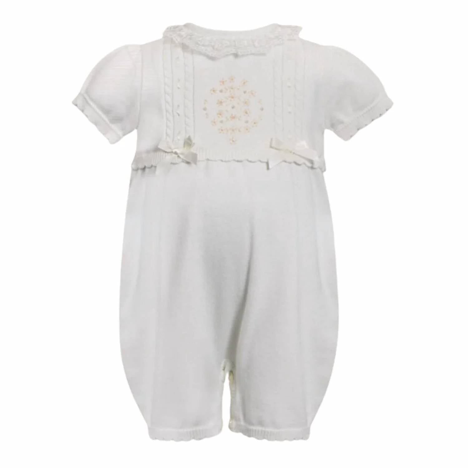 Sarah Louise - Kid's Heritage Knit Romper And Bonnet