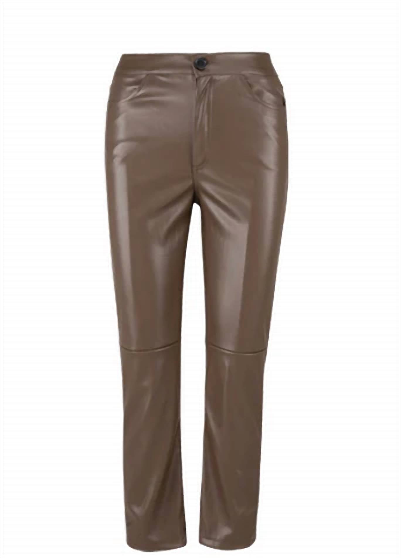 Astrid - Duet Peg Straight Leg Faux Leather Pant