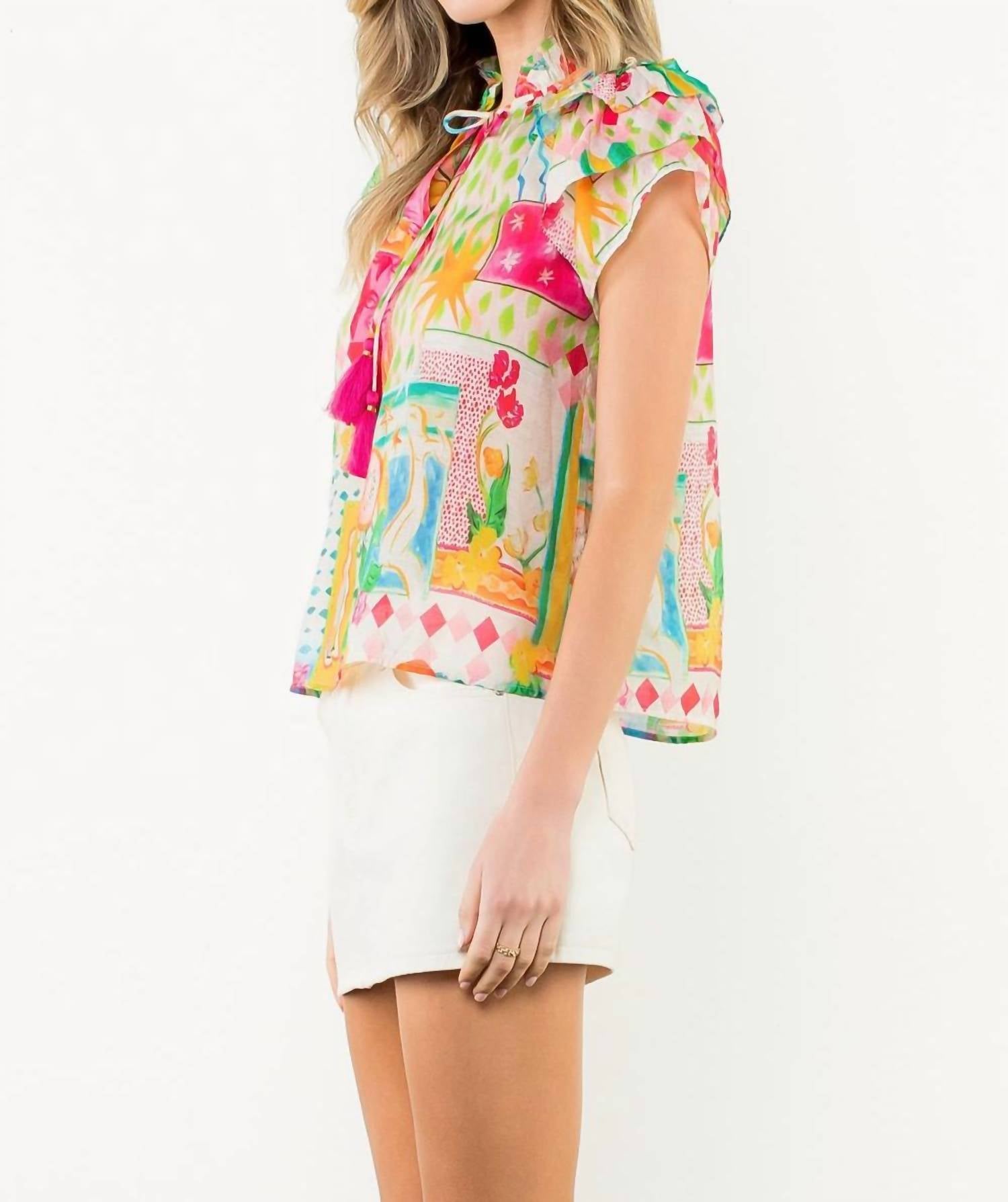 Thml - Floral Cap Sleeve Top