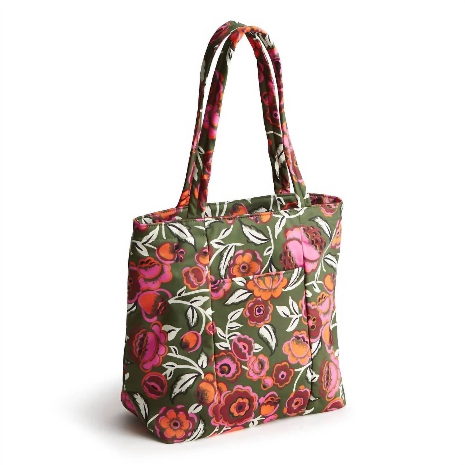 Vera Bradley Women's Small Original Tote Bag in bubbly flowers green - women's bag