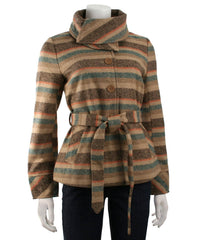 Tulle - Women's Fold Over Funnel Collar Coat