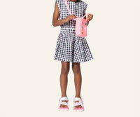 Billieblush - Girls Heart Embroidered Gingham Dress