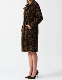 Joseph Ribkoff - Leopard Print Faux Fur Coat