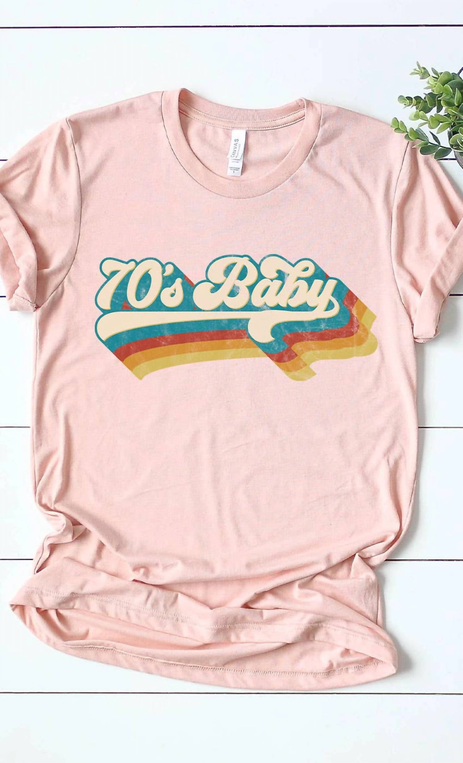 Kissed Apparel - Women's Retro 70's Baby Graphic Tee