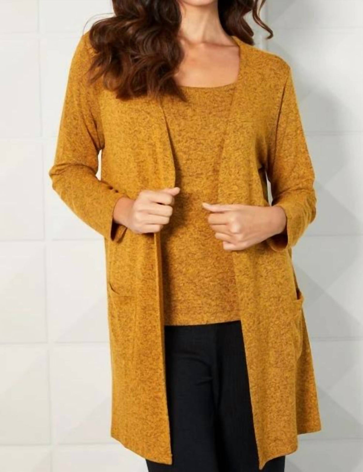 French Kyss - Open-Front Pocket Cardigan