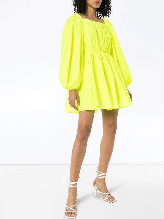 Valentino - Puff Sleeve Mini Dress