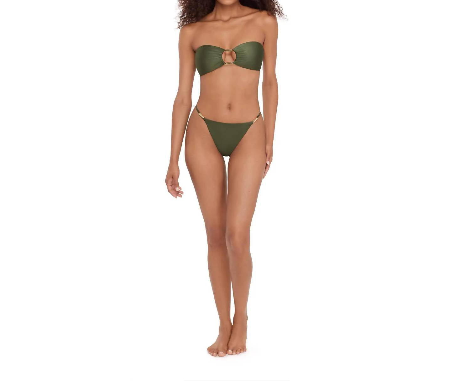 Steve Madden - Cutout Bandeau Bead Bikini Top