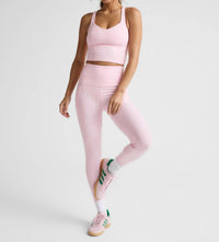 BEYOND YOGA Spacedye Intensity Racerback Cropped Tank Top in frosty pink heather - women's tank top - alternate view