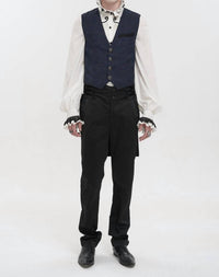 Western F.A.S.H.I.O.N - Jacquard Print Long Tail Vest