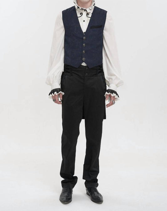 Western F.A.S.H.I.O.N - Jacquard Print Long Tail Vest