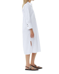 Ganni - Cotton Poplin Oversized Shirt Dress