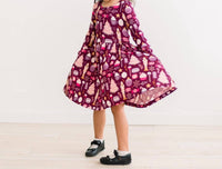 Kickee - Long Sleeve Twirl Dress With Pockets
