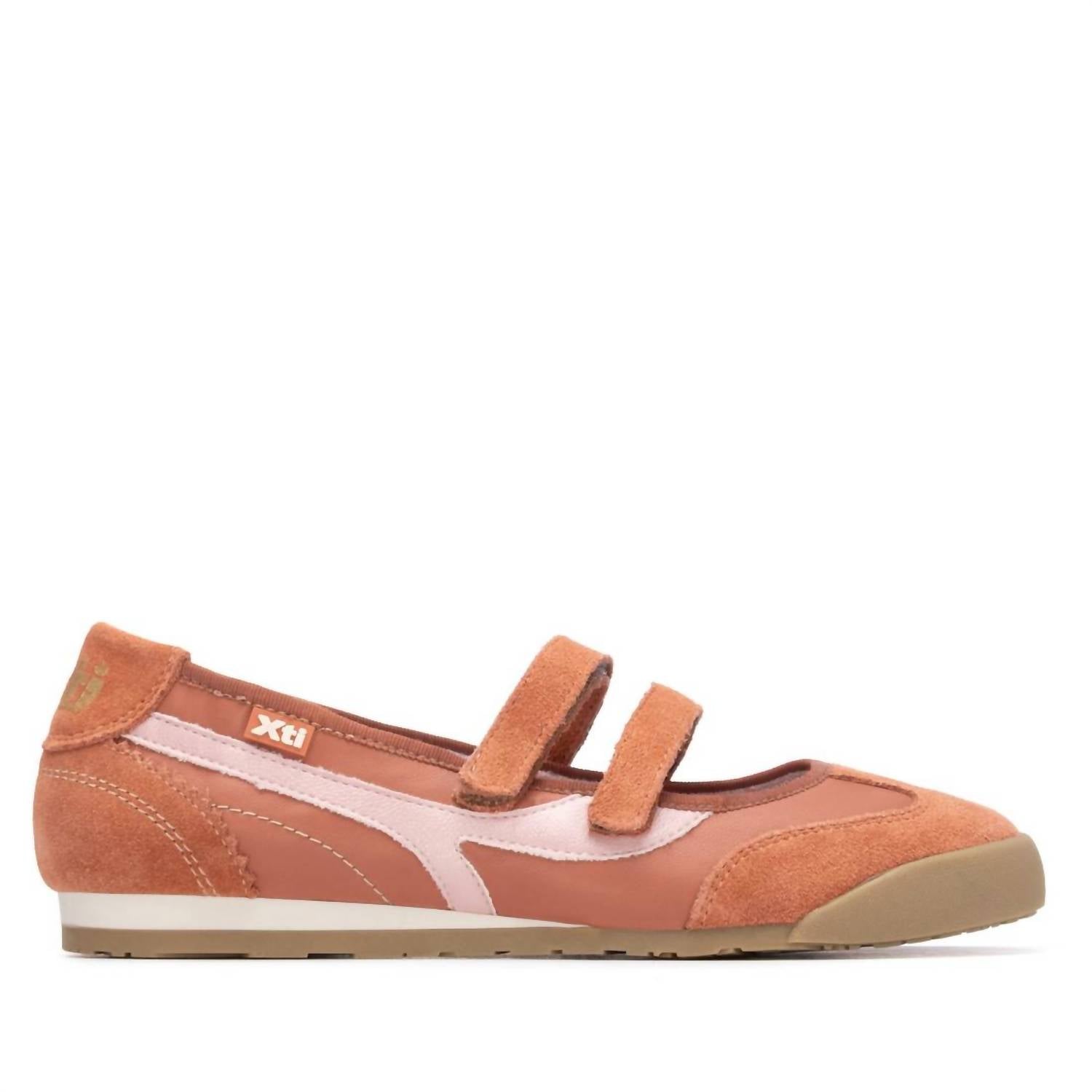 Xti Women's Trainers Flat Shoes in coral - women's flats - detail view