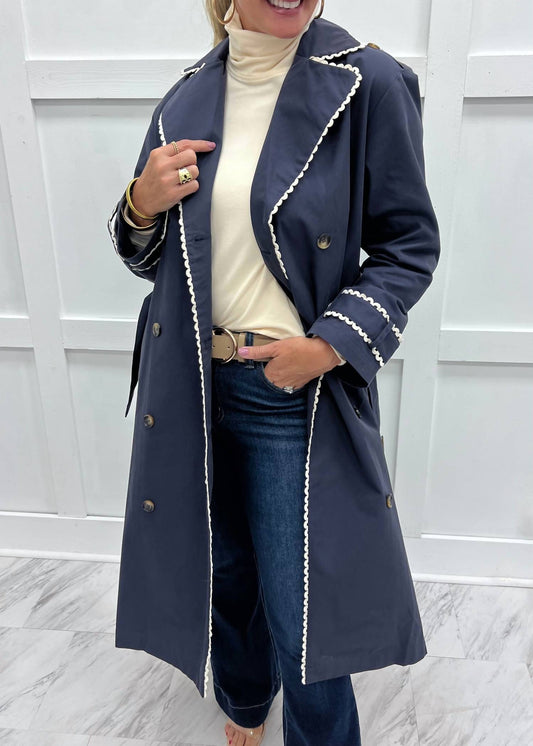 Mable - Scalloped Trench Coat