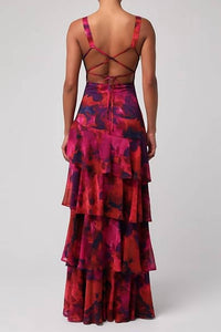 Lulus - Imogen Tiered Chiffon Maxi Dress