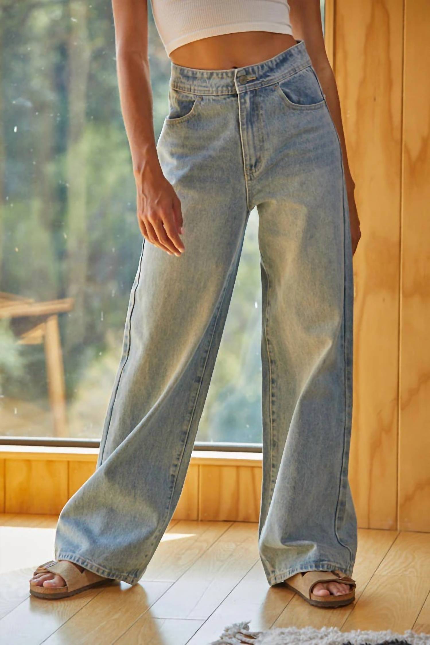 By Together - Nonchalant Wide Leg Denim Pants