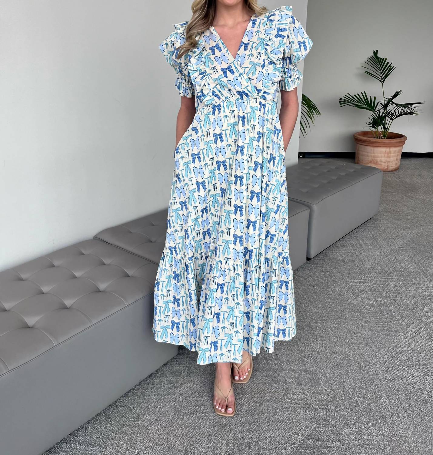 Carole Christian - Women's Bow Maxi Dress