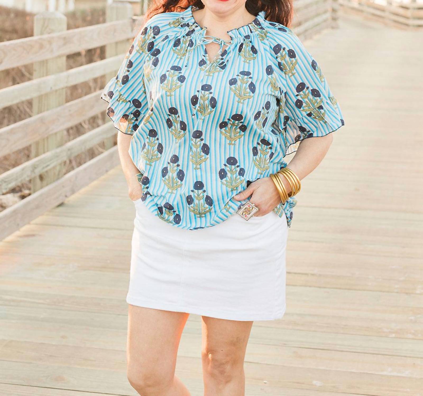 Layerz Clothing - Front-tie Bell Top