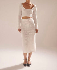 Rolla'S - Diamond Knit Slip Midi Skirt