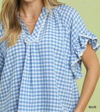 Umgee - Gingham Ruffle Top