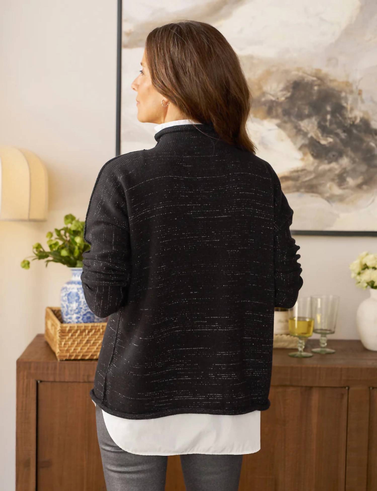 Frank & Eileen - Monterey Rolled Funnel Neck Sweater