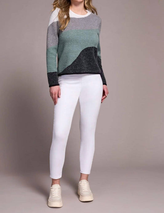 Tribal - Fuzzy Double Knit Crew Neck Sweater