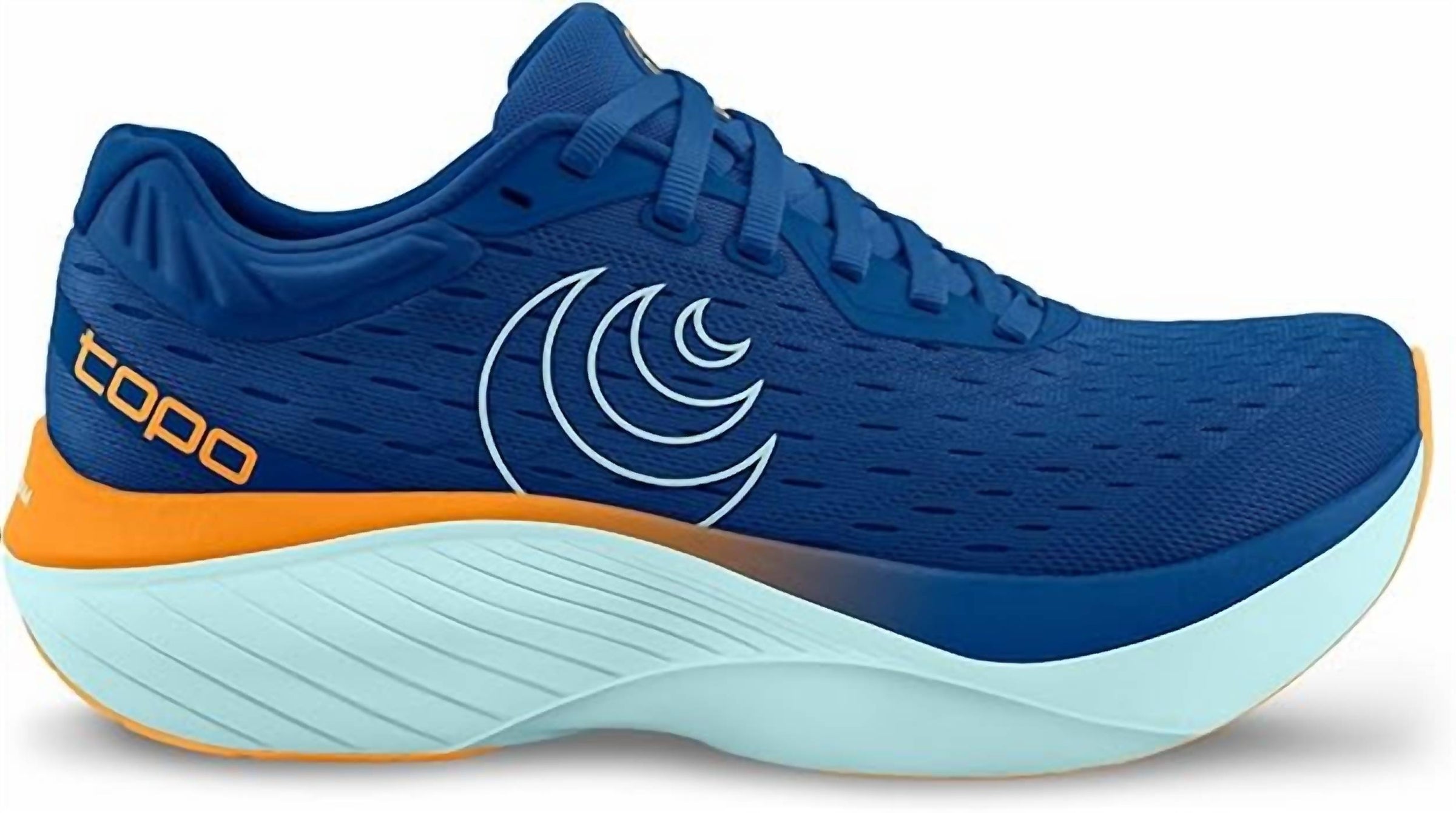 Topo Athletic Men's Atmos Running Shoes in blue orange - men's shoe