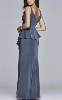 Faviana - Faviana Tank Long Dress With Peplum