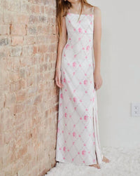 THEME Charlotte Vintage Long Dress in pink romantic rose - kids' dress - alternate view