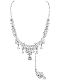 Donna Vinci Women's J102 Necklace And Earrings Jewelry Set in silver - women's jewelry - alternate view