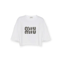 Miu Miu - Women's Embroidered Cotton T-shirt