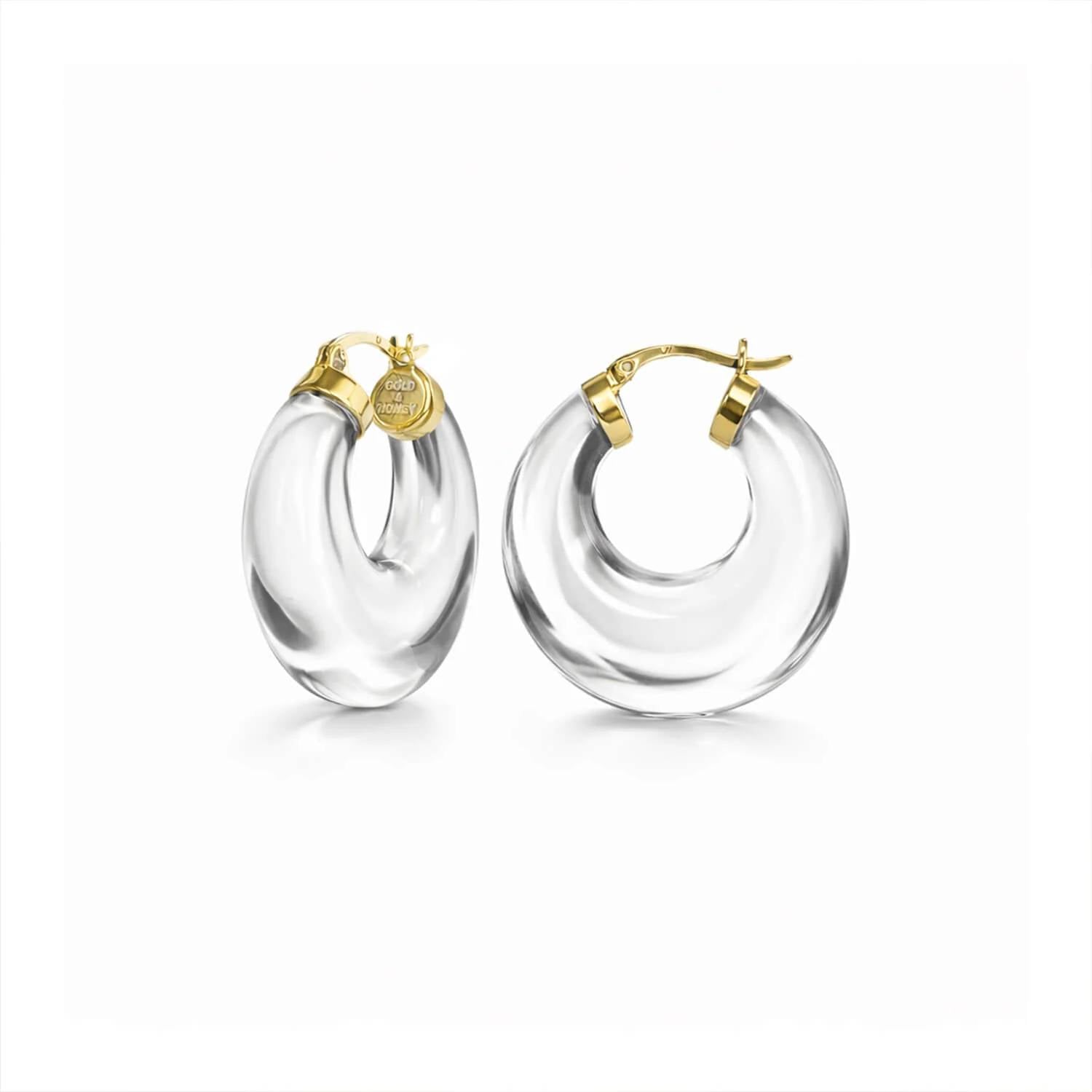 Gold & Honey - Women's Chunky Graduated Hoop Earrings
