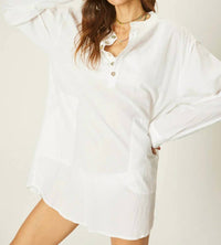 Natalie Martin - Apres Collarless Deep V-neck Top