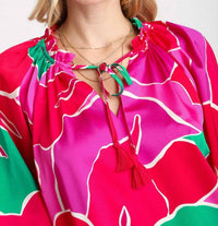 Umgee - Color Snap Printed Dress