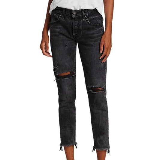 Moussy - Bettie Distressed Tapered Jeans