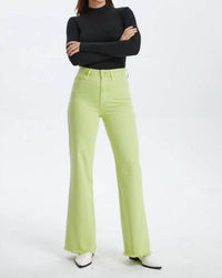 Bayeas Stella High Rise Wide Leg Pants in pistachio - women's jeans