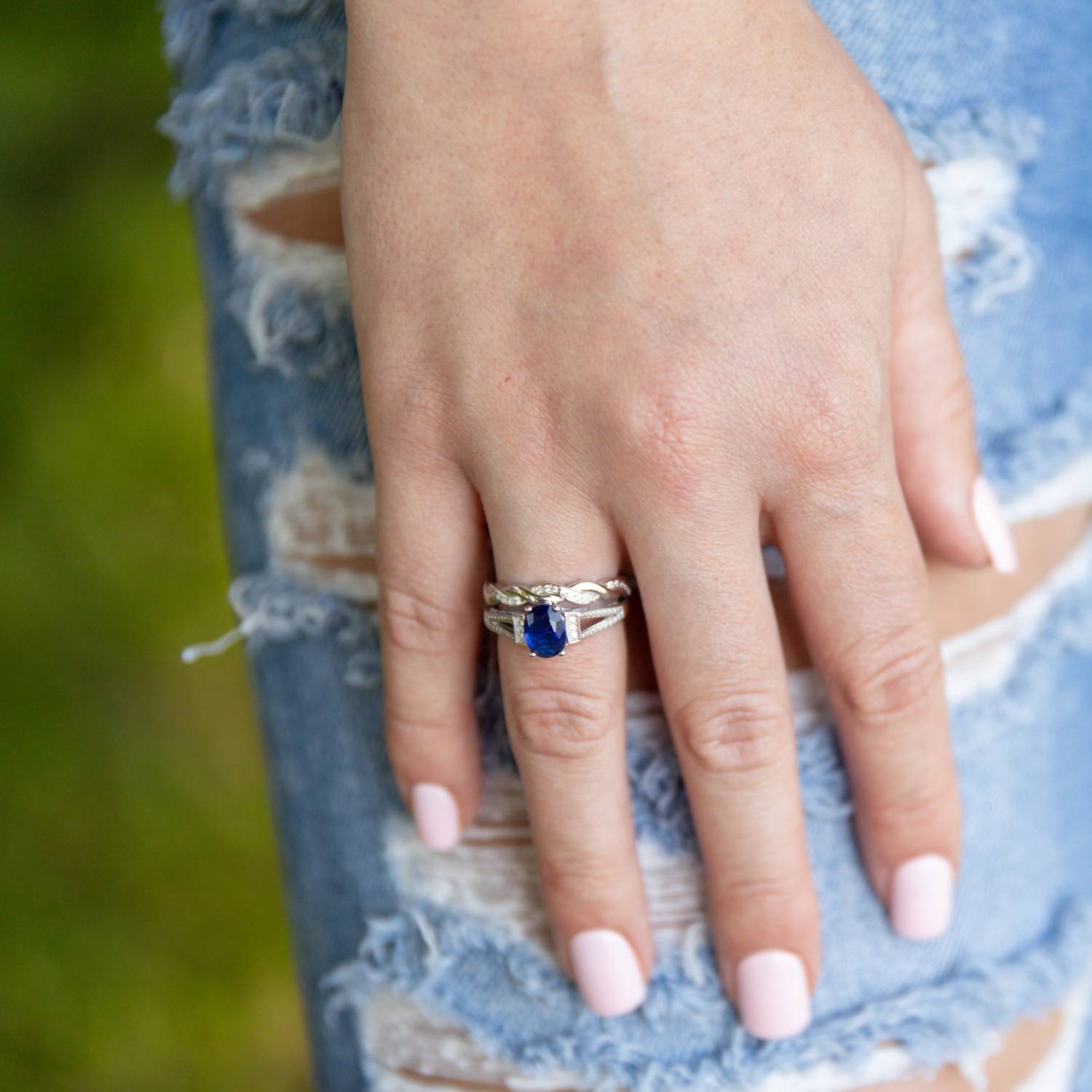 Starlette Women's Elsa Ring in blue - women's jewelry - view 4