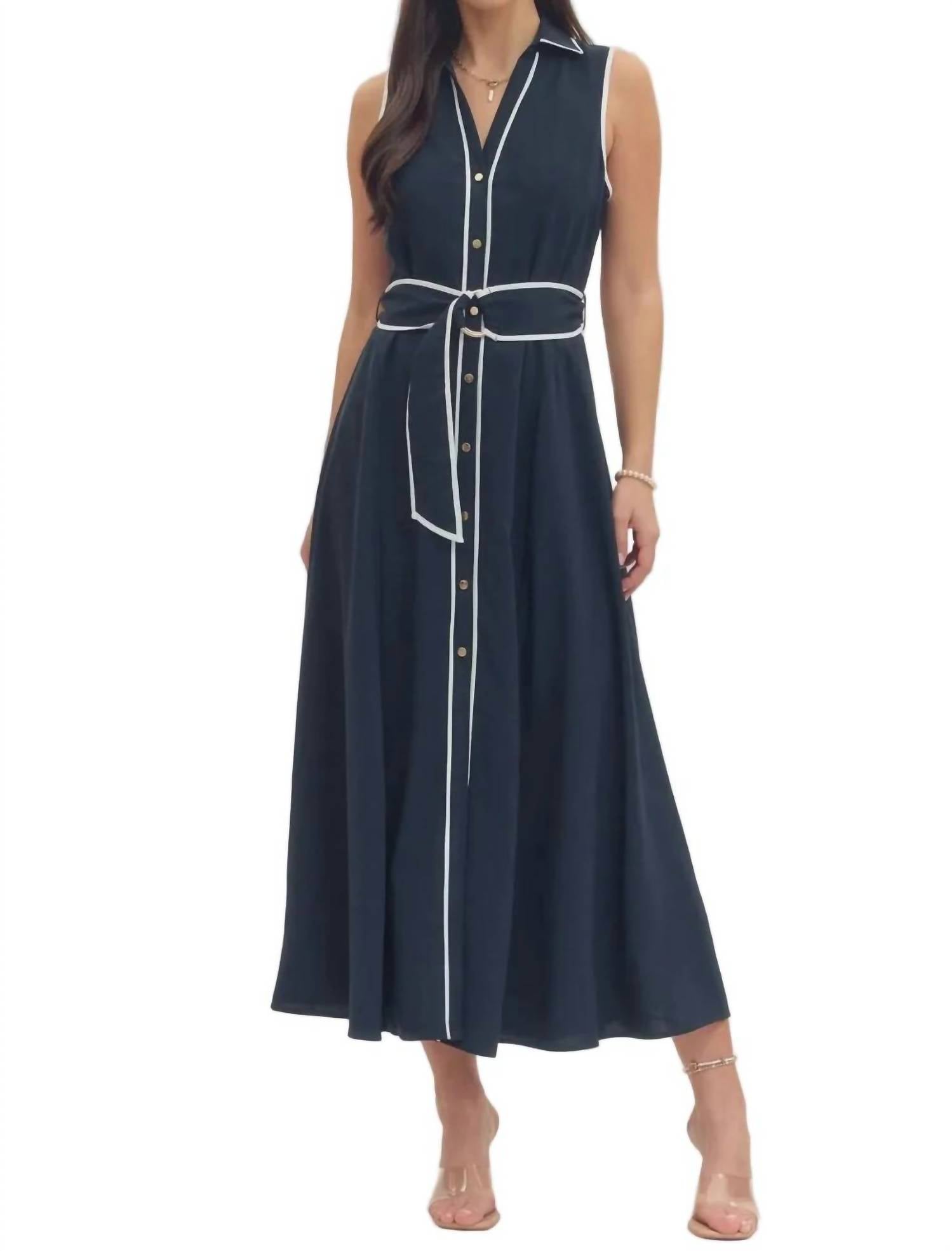 Entro - Sleeveless Midi Dress