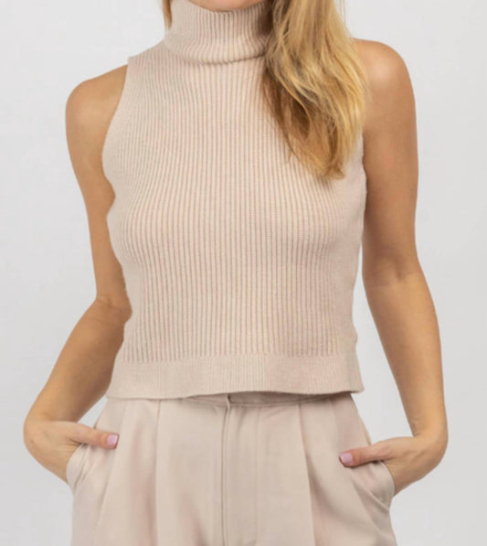 MOCK NECK KNIT TANK