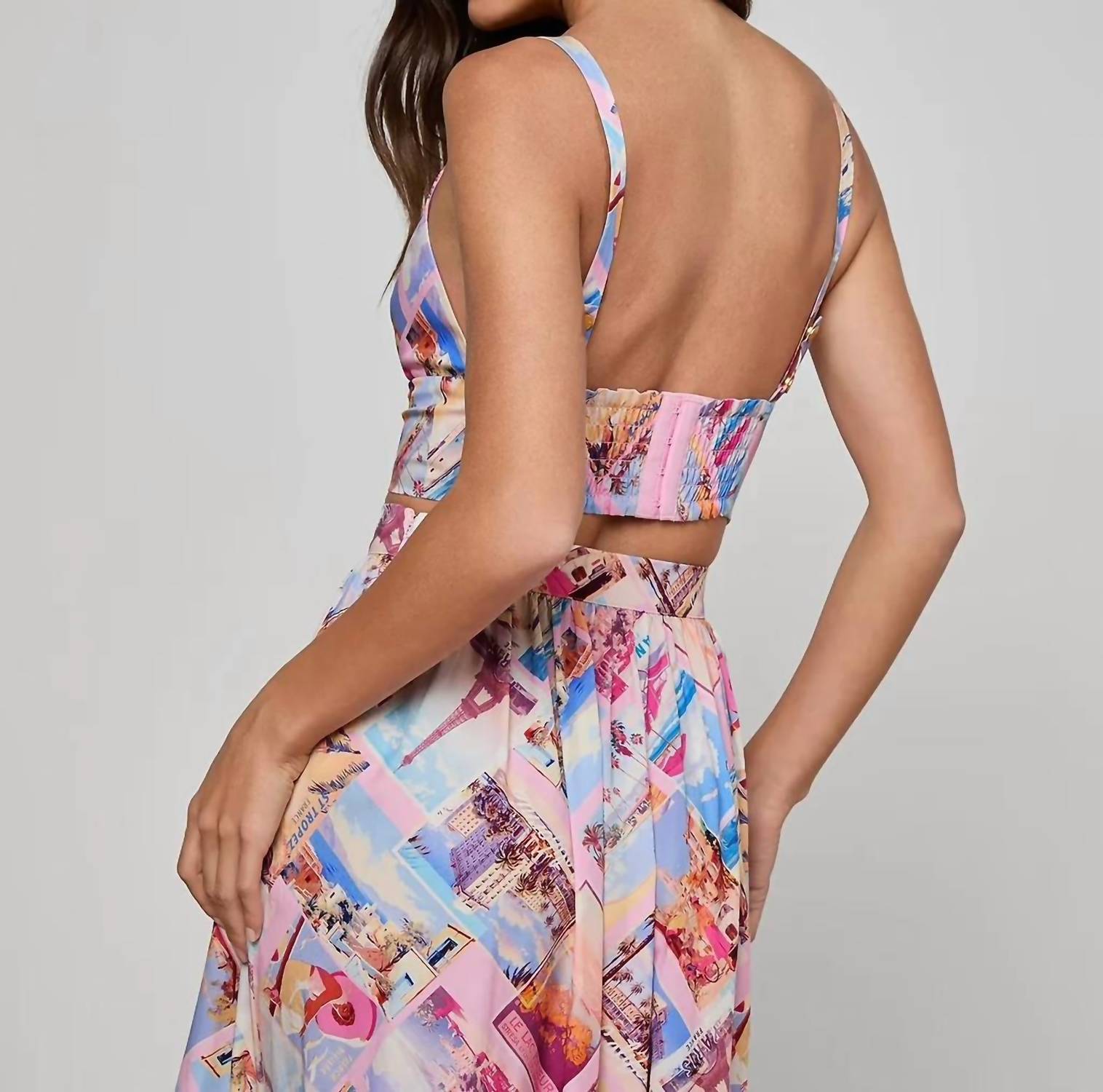 L'Agence - Postcard Print Kaori Bralette Top