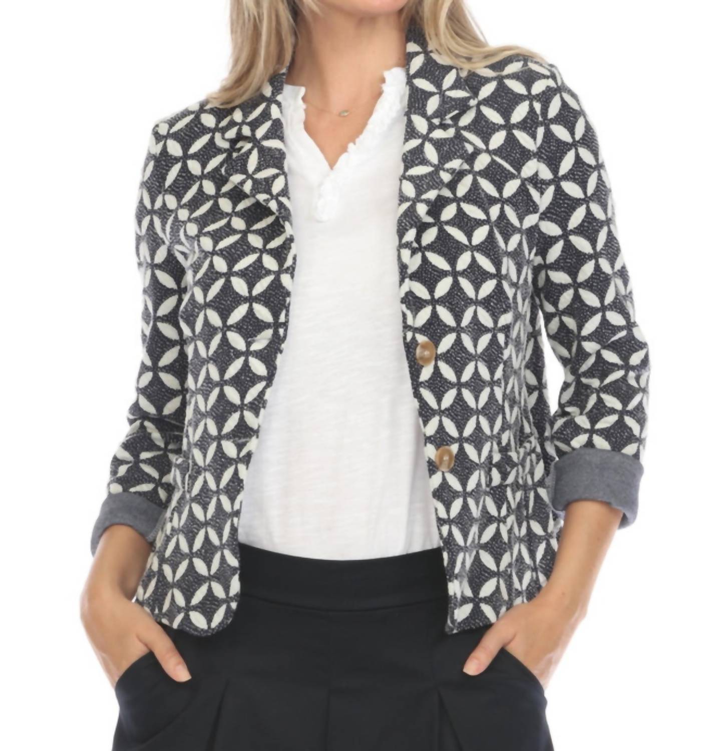 Flora Ashley - Collared Casual Jacket