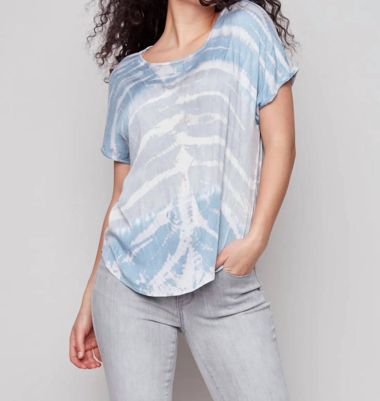 Charlie B - Tie Dye Round Neck Top