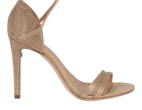 Salvatore Ferragamo Women's Ines X5 Crystal Embellished Strap Sandals in gold - women's sandal - detail view