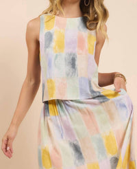 Sadie & Sage - Petrichor Sleeveless Top With Back Button Placket