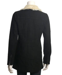 Skies Are Blue - Faux Fur Collar Jacket