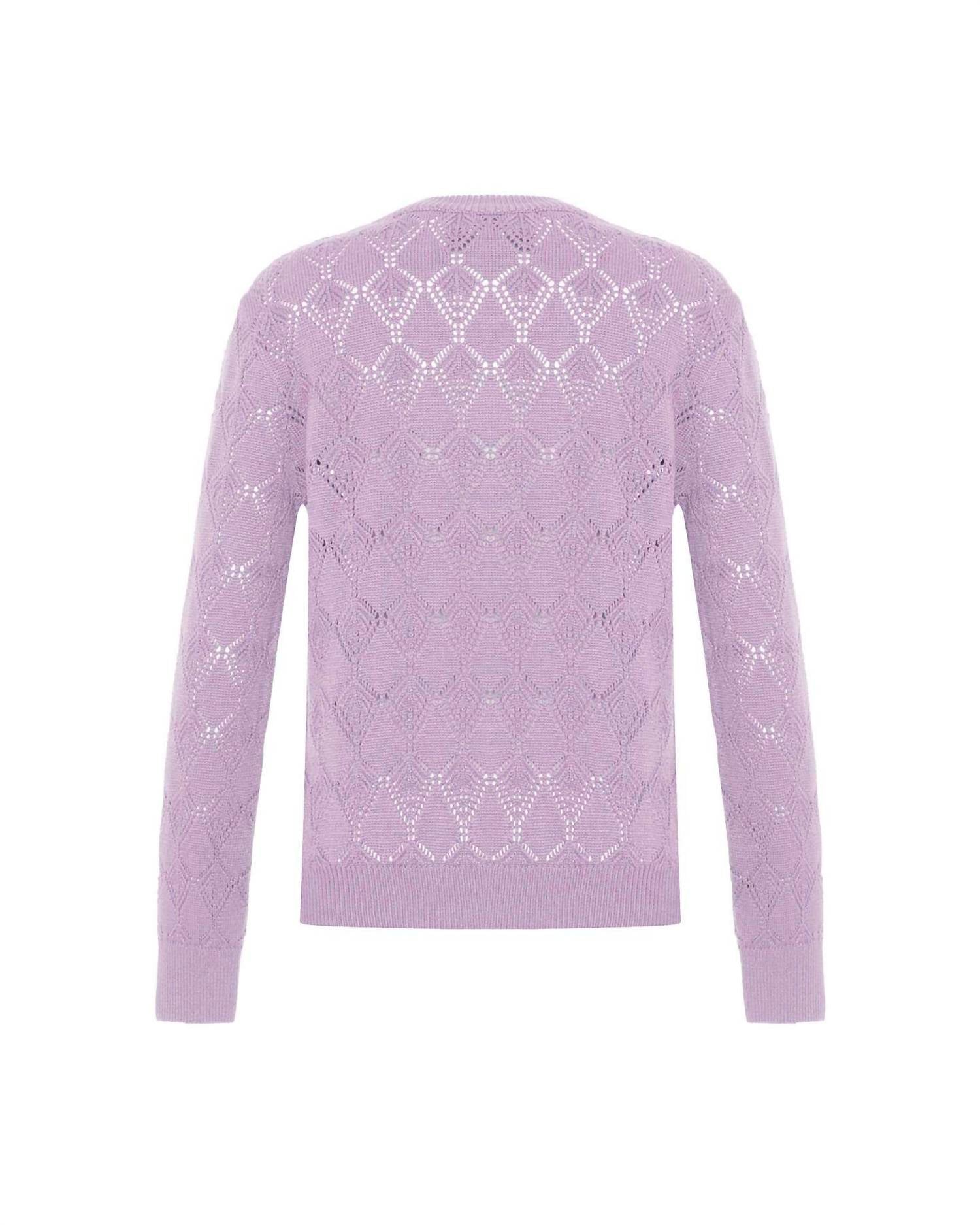 Theo The Label - Women's Ersa Pointelle Argyle Pullover