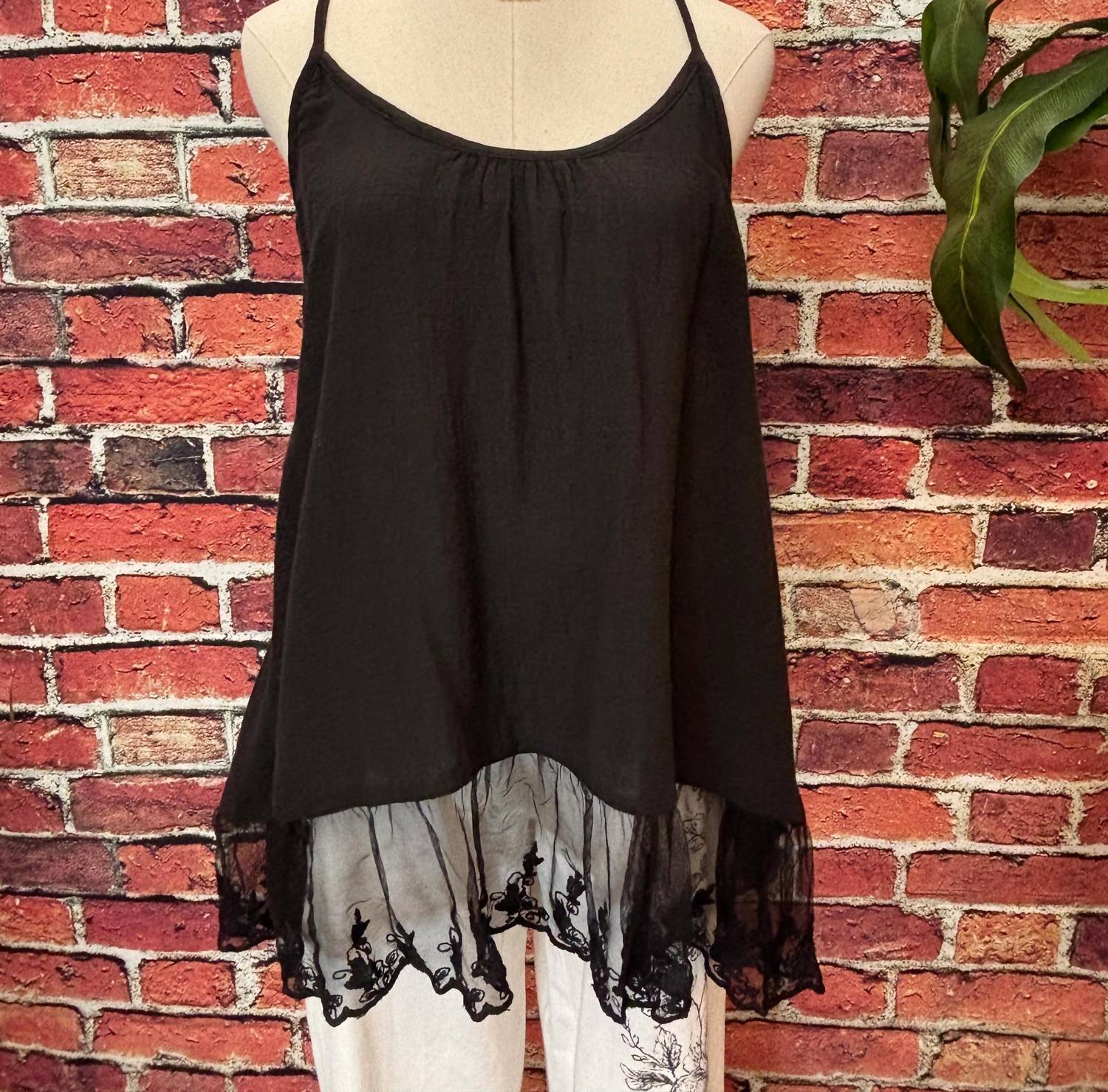 Paperlace - Women's Cotton Lace Hem Cami