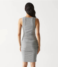 Michael Stars Demi Ribbed Dress in crescent - women's dress - detail view